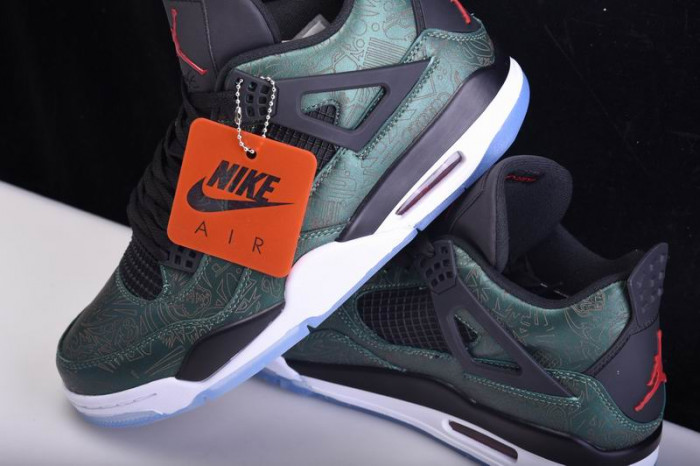 air jordan 4 retro laker green aj4-1043515
