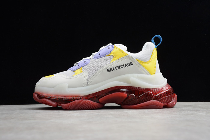 bl triple s trainers clear sole white yellof 541624 w09oh 1000