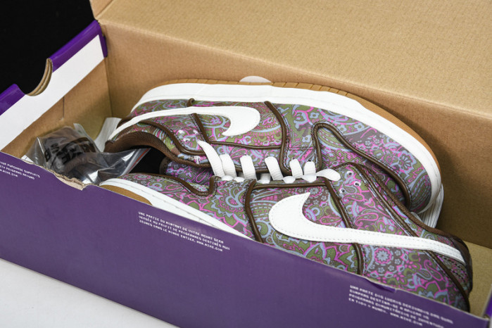 nike sb dunk low pro paisley brown - dh7534-200