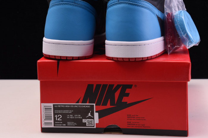 air jordan 1 high wmns unc chicago cd0461-046