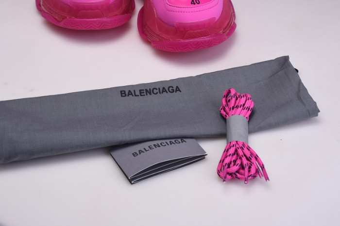 bl triple s trainers clear sole blue adn red 541624 w09o1 2132