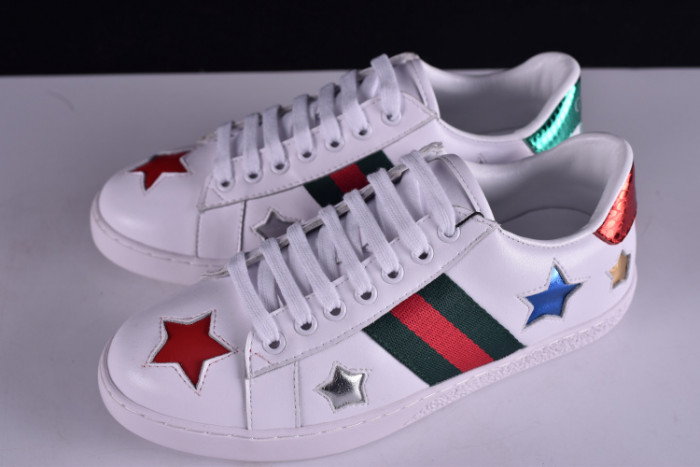 gc ace embroidered low-top sneaker with colorful stars 431942-a38g1