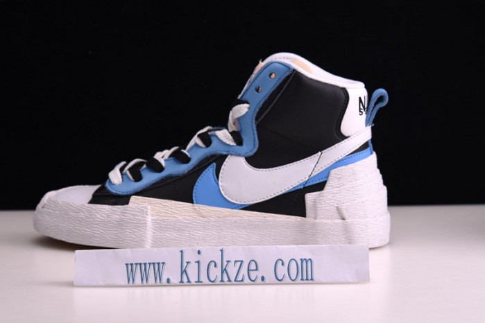 nike blazer high sacai white black legend blue - bv0072-001