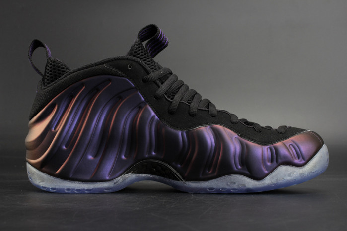 nike air foamposite one “eggplant” black/ varsity purple mens 314996-008