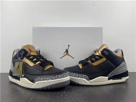 Jordan 3 Retro Black Cement Gold CK9246- SoftTouch 3832
